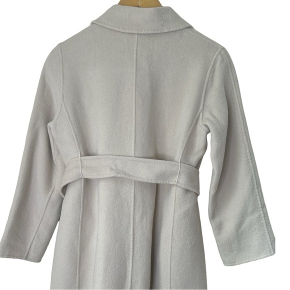 Gentle Herd Single Breasted  Long Wool Belted Cream Coat NWOT Size: X-Small - Picture 12 of 14